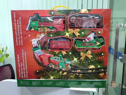 Hanging Christmas Tree Track Train Toy with Sound Effect Lighting