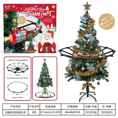 Hanging Christmas Tree Track Train Toy with Sound Effect Lighting