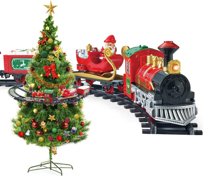 Hanging Christmas Tree Track Train Toy with Sound Effect Lighting