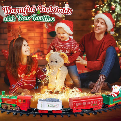 Hanging Christmas Tree Track Train Toy with Sound Effect Lighting